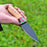 Professional Fixed Blade Skinner with Rainbow Accents AW-107