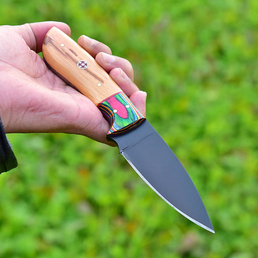 Professional Fixed Blade Skinner with Rainbow Accents AW-107